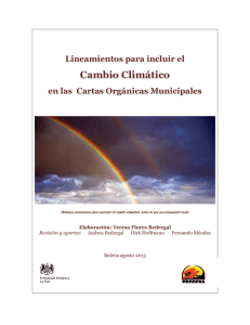 propuestas concretas - Cambio Climático Bolivia