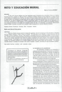 MITO Y EDUCACION MORAL