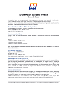 información de metro transit