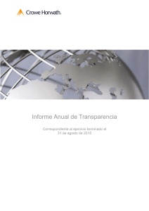Informe de Transparencia 2014-2015 Horwath PLM Auditores, SLP