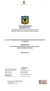informe de gestion 2013 - Secretaria Distrital de Integración Social