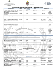 Diplomado en Garantías Constitucionales y Derechos Humanos