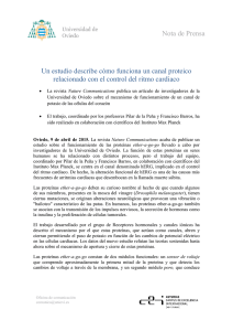Nota de prensa - Universidad de Oviedo