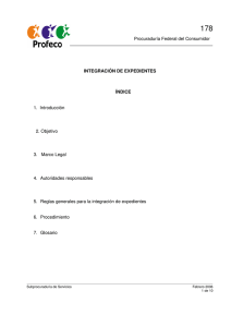 integración de expedientes - Procuraduría Federal del Consumidor