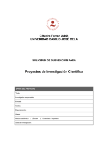 Investigación - Universidad Camilo José Cela