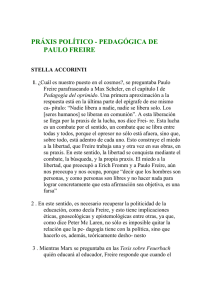 PRÁXIS POLÍTICO - PEDAGÓGICA DE PAULO FREIRE