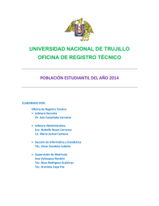 Estadística - Registro Técnico - Universidad Nacional de Trujillo