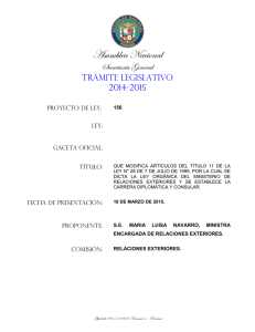 proyecto de Ley 156 - Asamblea Nacional de Panamá