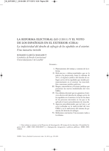 LA REFORMA ELECTORAL (LO 2/2011)