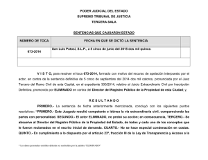 poder judicial del estado supremo tribunal de justicia tercera sala