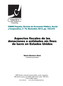 Aspectos fiscales de las donaciones a - Revista CIRIEC