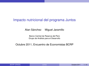 Evaluación del impacto nutricional del programa JUNTOS