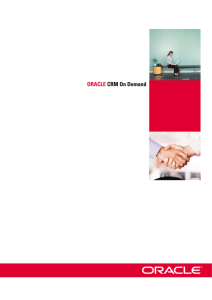 ORACLE CRM On Demand