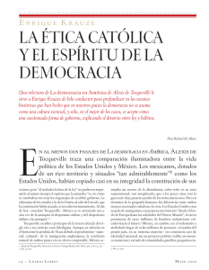 LA ÉTICA CATÓLICA Y EL ESPÍRITU DE LA DEMOCRACIA