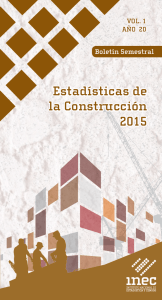 Estadísticas de la construcción I semestre 2015