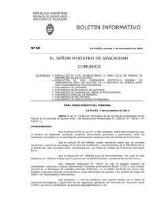 Nº 50 - Ministerio de Seguridad Provincia de Buenos Aires
