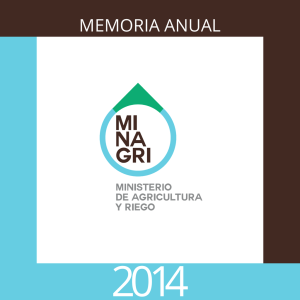 Memoria Anual 2014 - Ministerio de Agricultura