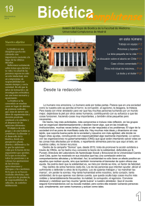 Bioética Complutense nº19 (Septiembre 2014)