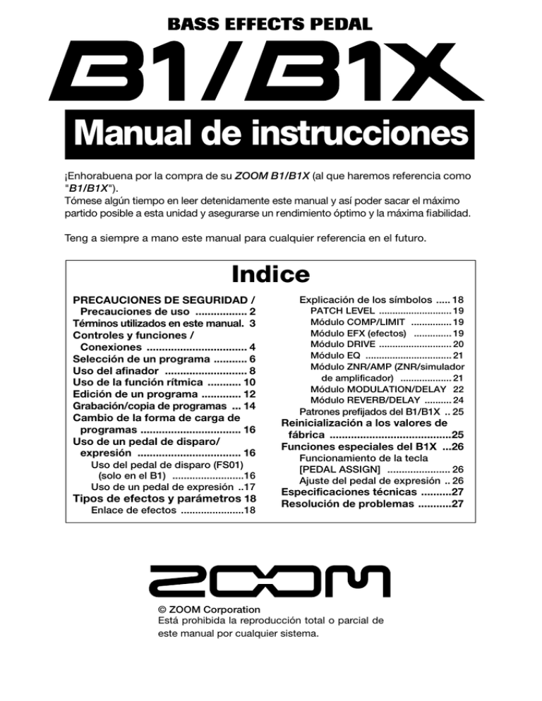 Manual De Instrucciones