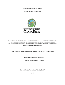 universidad de costa rica facultad de derecho la consulta tributaria