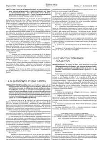 1.4. subvenciones, ayudas y becas 1.5. estatutos y convenios