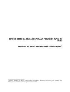 Estudio sobre la educación para la población rural en Perú