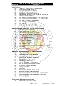 Listado de Internos - Universidad Nacional de Luján