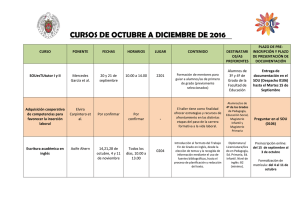 cursos de octubre a diciembre de 2016