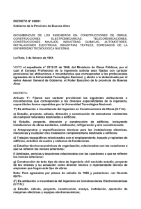 DECRETO N° 948/61 Gobierno de la Provincia de Buenos