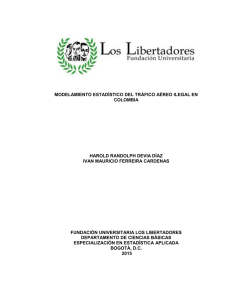 modelamiento estadístico del tráfico aéreo ilegal en colombia harold
