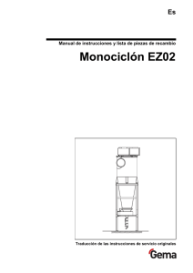Monociclón EZ02 - Gema Switzerland GmbH