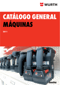 CATÁLOGO GENERAL MÁQUINAS