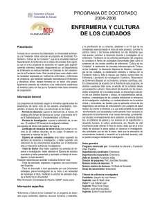 ENFERMERIA Y CULTURA DE LOS CUIDADOS