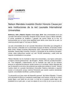 Nelson Mandela investido Doctor Honoris Causa por seis