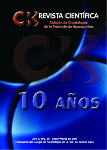 Revista Kinesiologos 38 - Colegio de Kinesiólogos de la Provincia