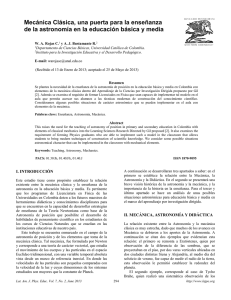 Mecánica Clásica, una puerta para la enseñanza de la astronomía