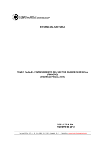 informe finagro vig. 2011 - Contraloría General de la República