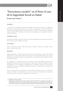 &ldquo;Inversiones sociales&rdquo; en el Per&uacute;: el caso de la Seguridad Social en