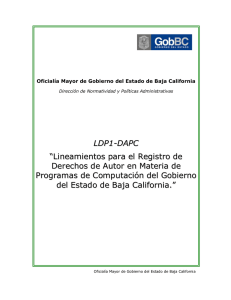 LDP1-DAPC “Lineamientos para el Registro de Derechos de Autor