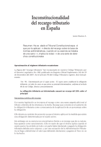 Inconstitucionalidad del recargo tributario en España