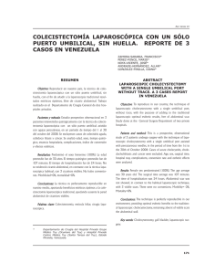 colecistectomía laparoscópica con un sólo