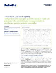 IFRS in Focus (edición en español) IASB propone