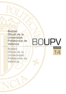 boupv 14 - UPV Universitat Politècnica de València
