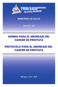 NORMA PARA EL ABORDAJE DEL CANCER DE PROSTATA