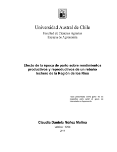 Efecto de la época de parto sobre rendimientos productivos y