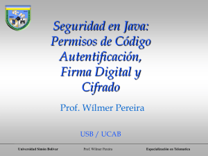Seguridad en Java - LDC - Universidad Simón Bolívar