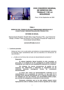 Informe de Brazil - International Society for Labour and Social