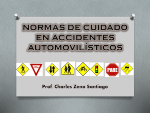 NORMAS DE CUIDADO EN ACCIDENTES AUTOMOVILÍSTICOS