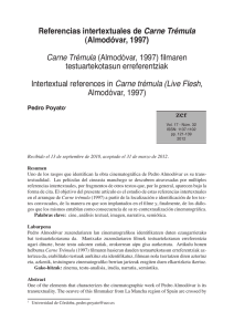 Referencias intertextuales de Carne Trémula (Almodóvar, 1997