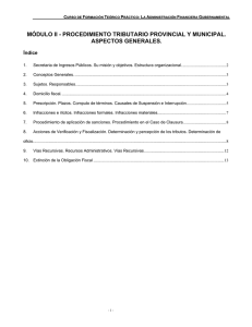 procedimiento tributario provincial y municipal. aspectos generales.